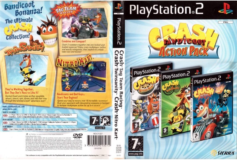 Crash bandicoot ps2. Crash Bandicoot CTR ps2. Crash Bandicoot Racing ps2. Crash Bandicoot Action Pack ps2. Игры на ps2 crash Bandicoot.